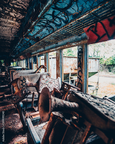abandoned train
