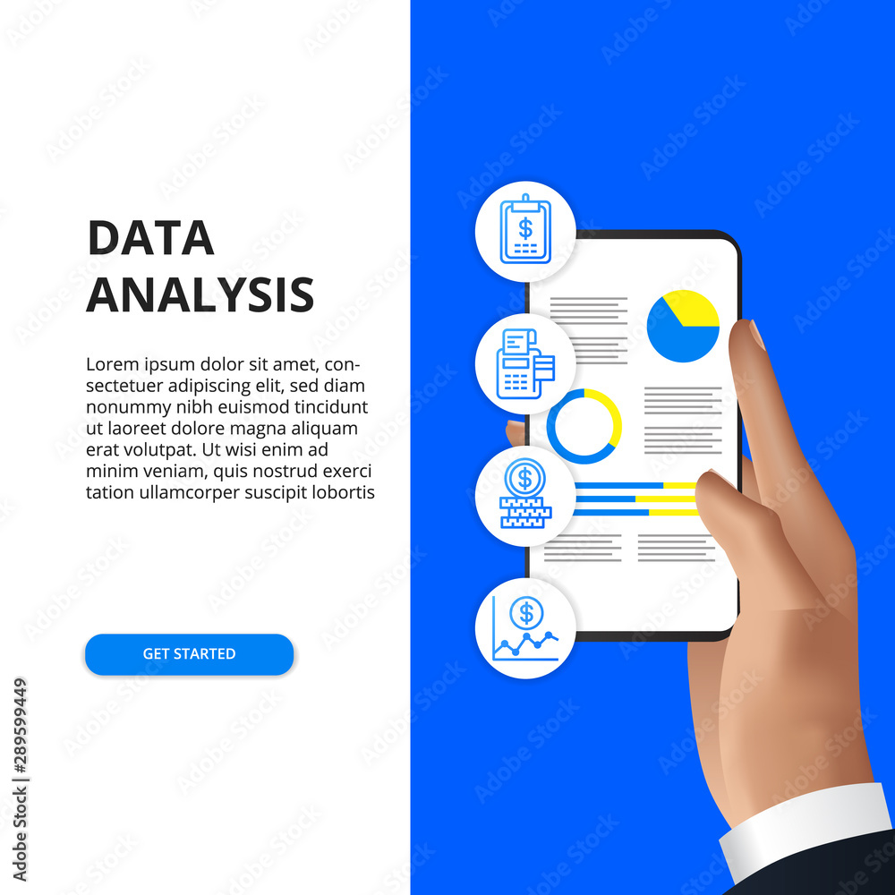 mobile app data analysis from chart, graph, statistic for business, finance, report mobile app data analysis from chart, graph, statistic for business, finance, report