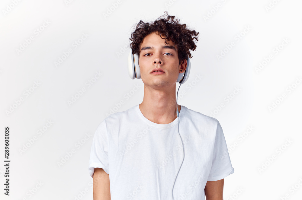 portrait of young man isolated on white background portrait of young man isolated on white background