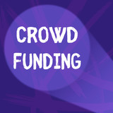 Handwriting text Crowd Funding. Conceptual photo Fundraising Kickstarter Startup Pledge Platform Donations Abstract Violet Monochrome of Disarray Smudge and Splash of Paint Pattern