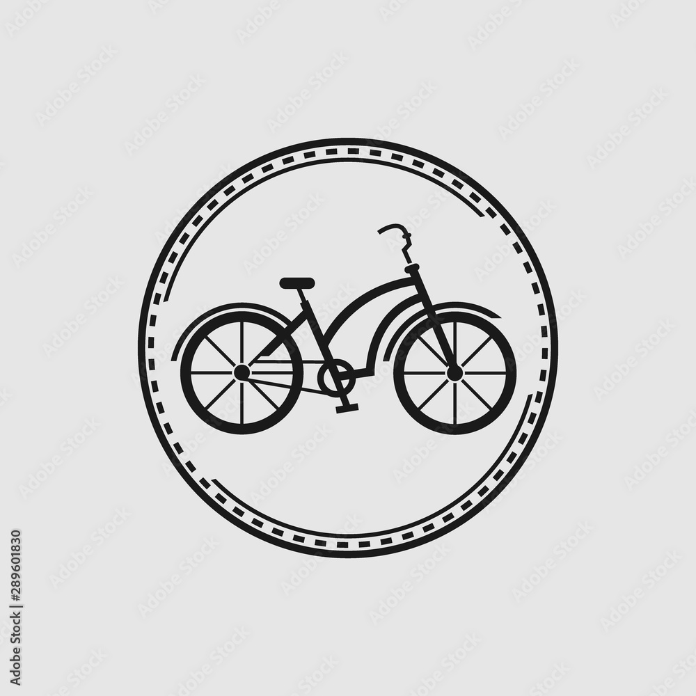 Fototapeta premium Bike badge outline vector illustration.