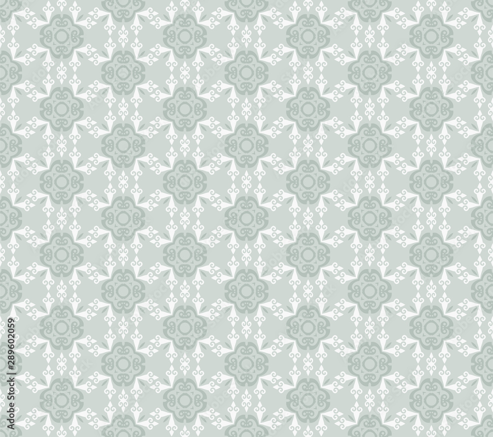 white seamless pattern with flowers