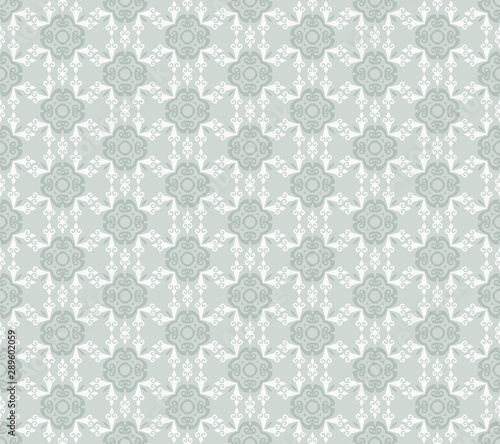 white seamless pattern with flowers