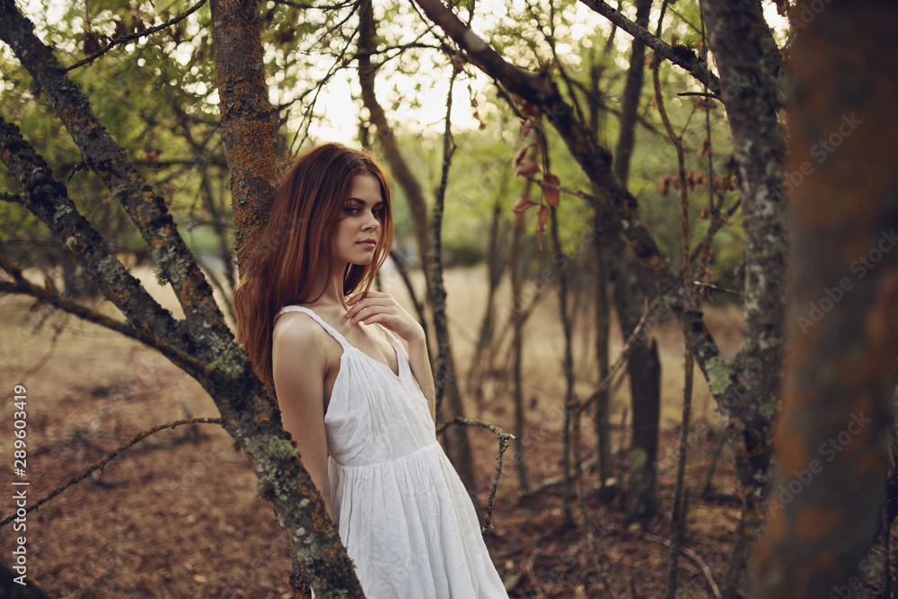 young woman in the forest young woman in the forest