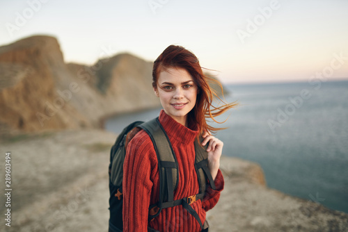 portrait of young woman on the beach