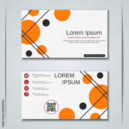 Modern business visiting card vector design template