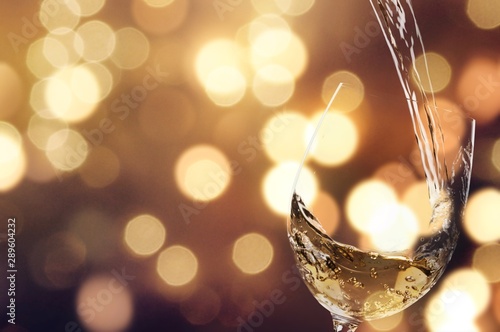 White wine splash isolated on background