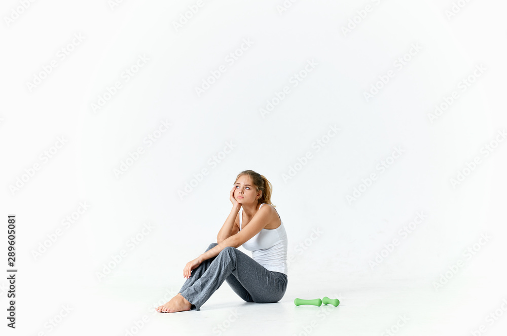 young woman doing yoga exercise young woman doing yoga exercise