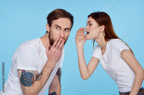 woman and man talking on the phone