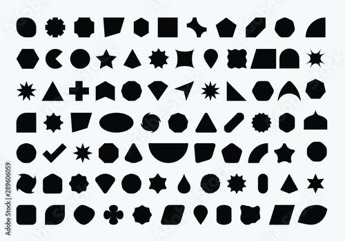Fototapeta 80 basic shapes silhouette