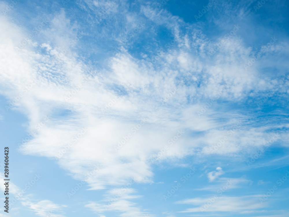 Fototapeta premium White clouds on a blue sky at the daytime sky.