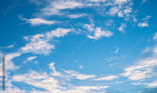 White clouds on a blue sky at the daytime sky.