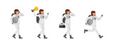 Astronaut woman vector character design no3