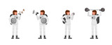 Astronaut woman vector character design no4