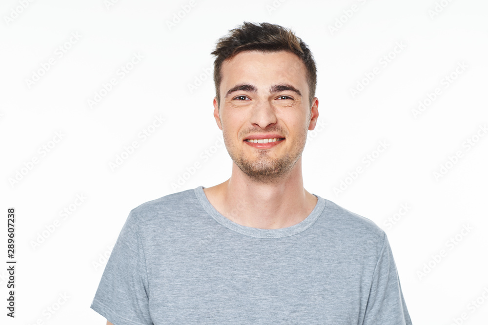 portrait of young man isolated on white background portrait of young man isolated on white background