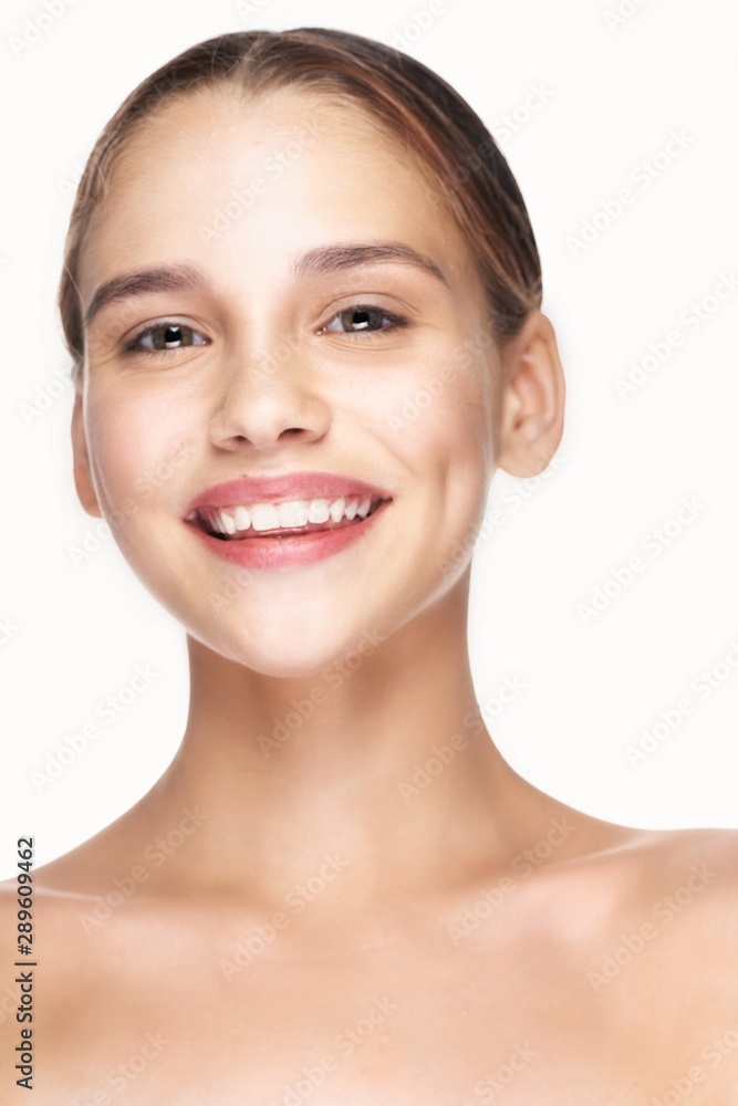 portrait of young woman with perfect skin portrait of young woman with perfect skin