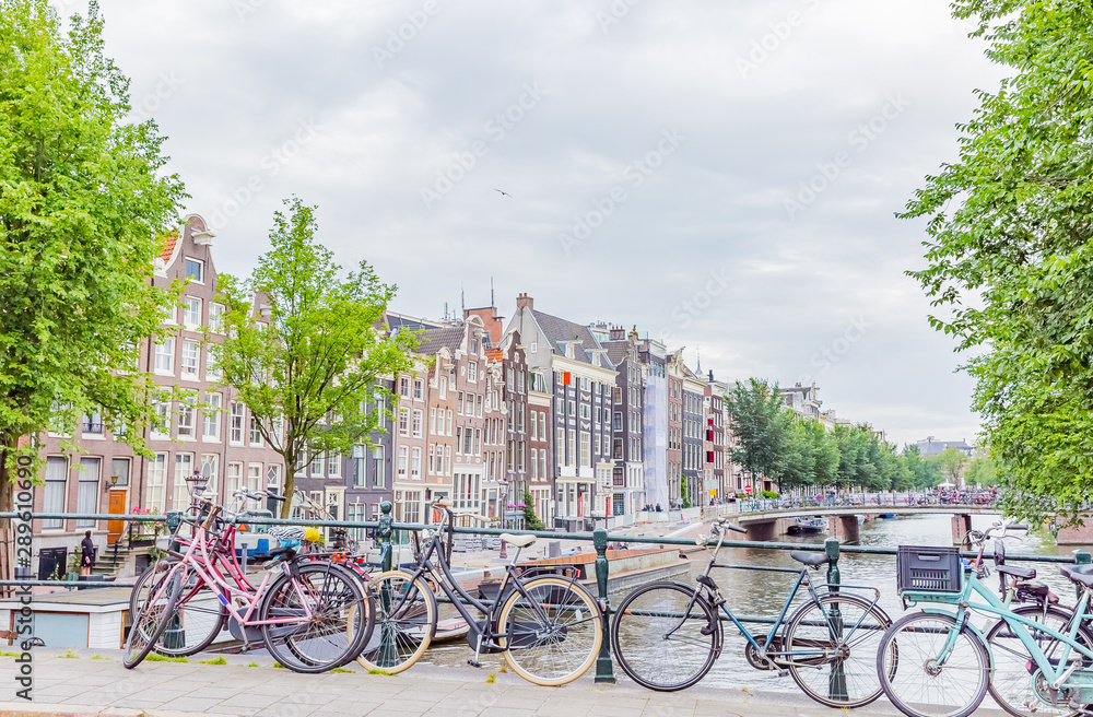 scene of amsterdam city, netherlands
