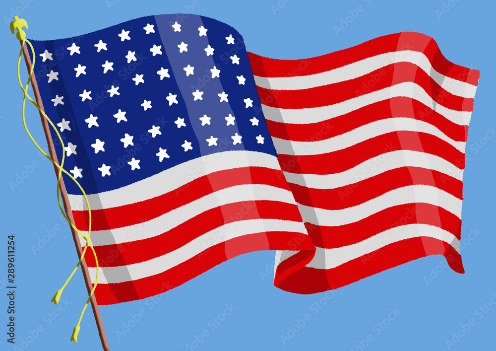 Fototapeta premium American Flag in 1918 - Original illustration
