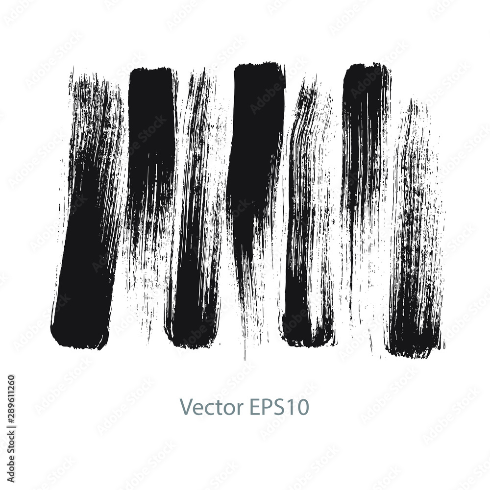 black brush stroke stripes. vector illustration black brush stroke stripes. vector illustration