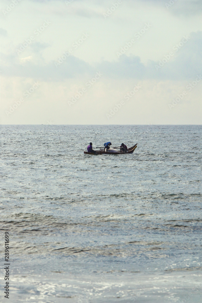 Fishermen on Boat to fishing