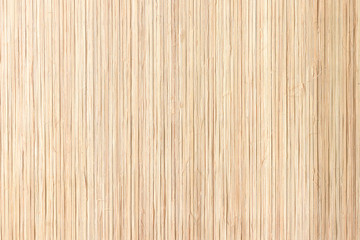 Minimalist light beige bamboo wood texture background, natural linear timber pattern banner with copy space for sustainable design