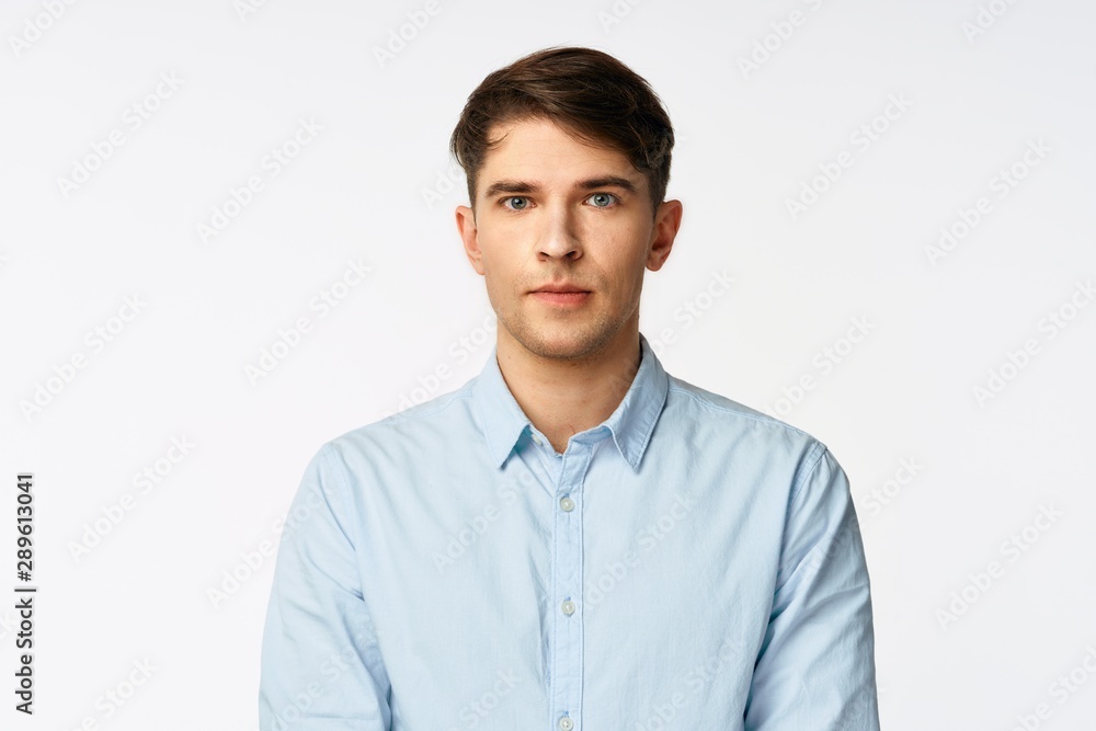 portrait of young man isolated on white background portrait of young man isolated on white background