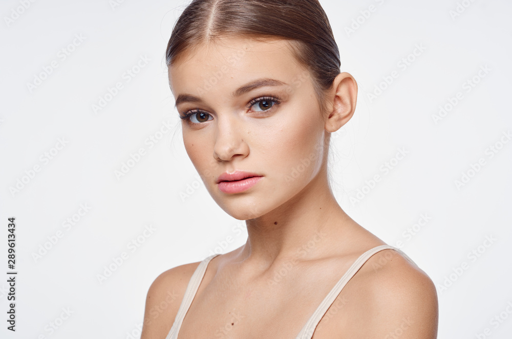beautiful woman with clear skin beautiful woman with clear skin