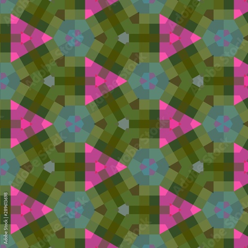 Wallpaper Mural green abstract background with pink triangles Torontodigital.ca