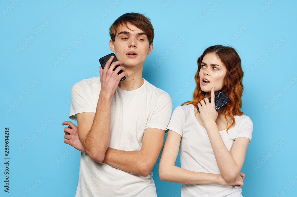 friends talking on cell phone