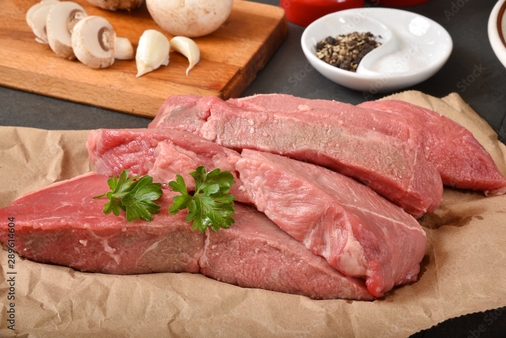 Gourmet beef sirloin steaks