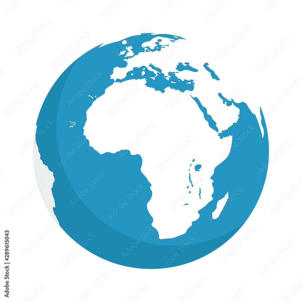 Naklejka premium White Earth Globe Vector Design