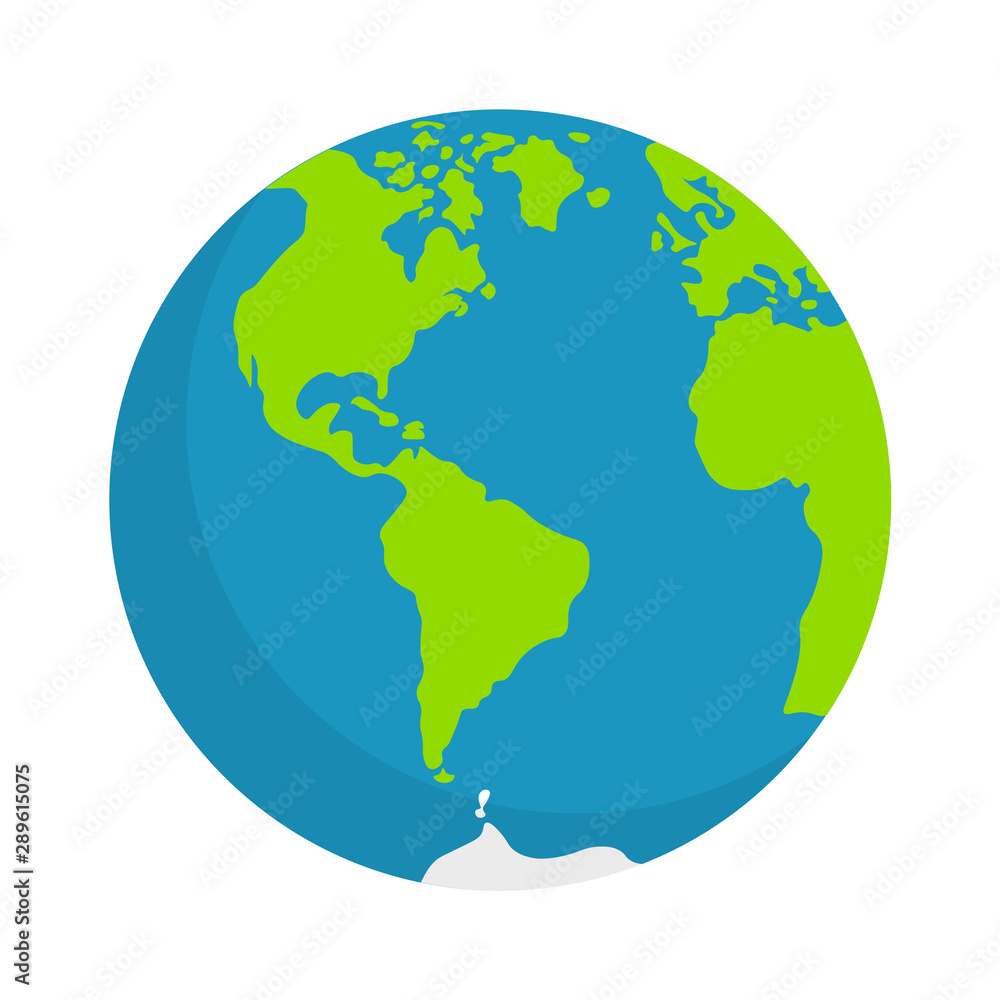 Green Earth Globe Vector Design