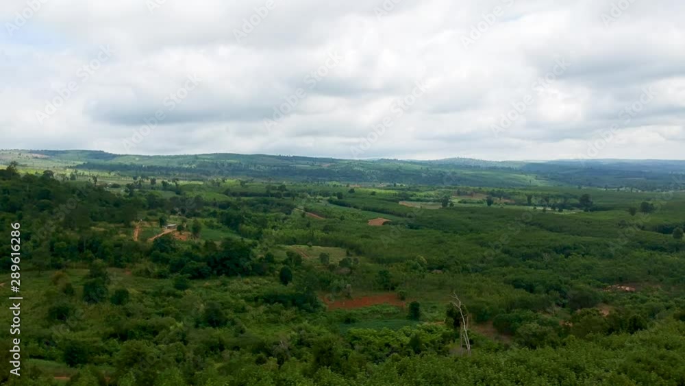 High angle view on the mountain from Chaiyaphum province High angle view on the mountain from Chaiyaphum province