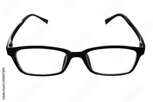 Black eye Glasses on Isolated White.