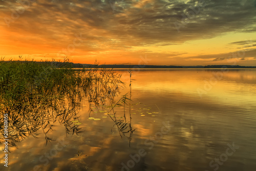 Fototapeta Naklejka Na Ścianę i Meble -  Sunset in a small lake
