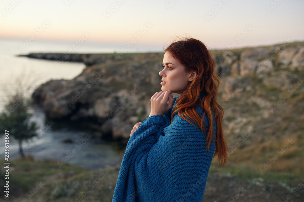 portrait of young woman on the beach