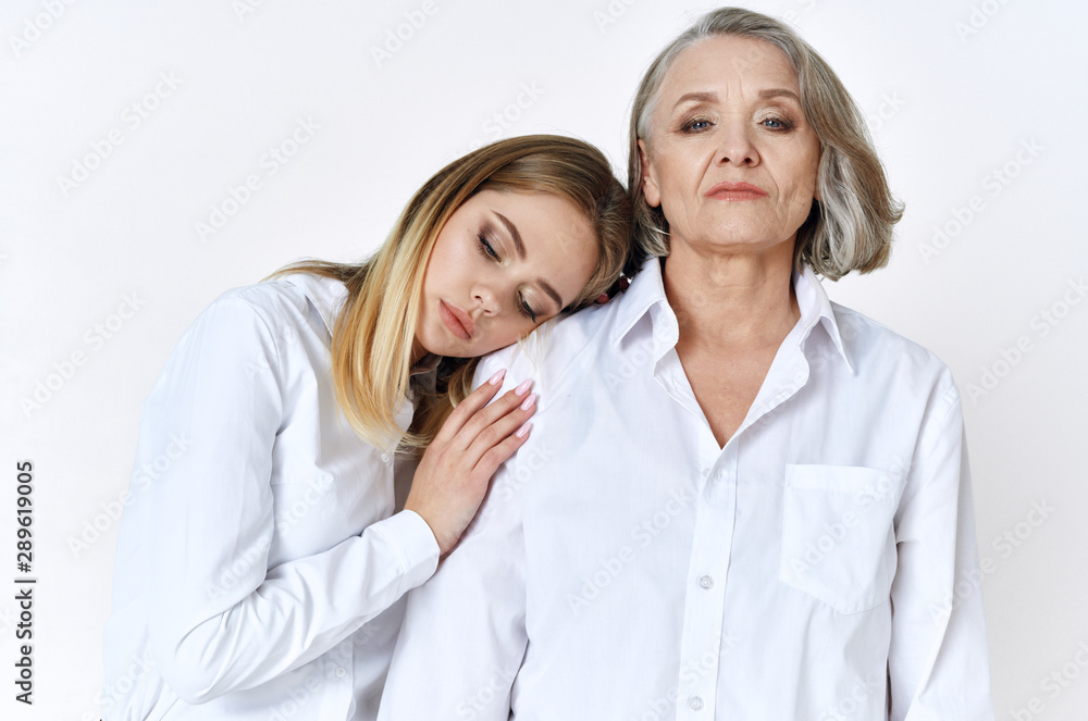 portrait of happy mother and daughter portrait of happy mother and daughter