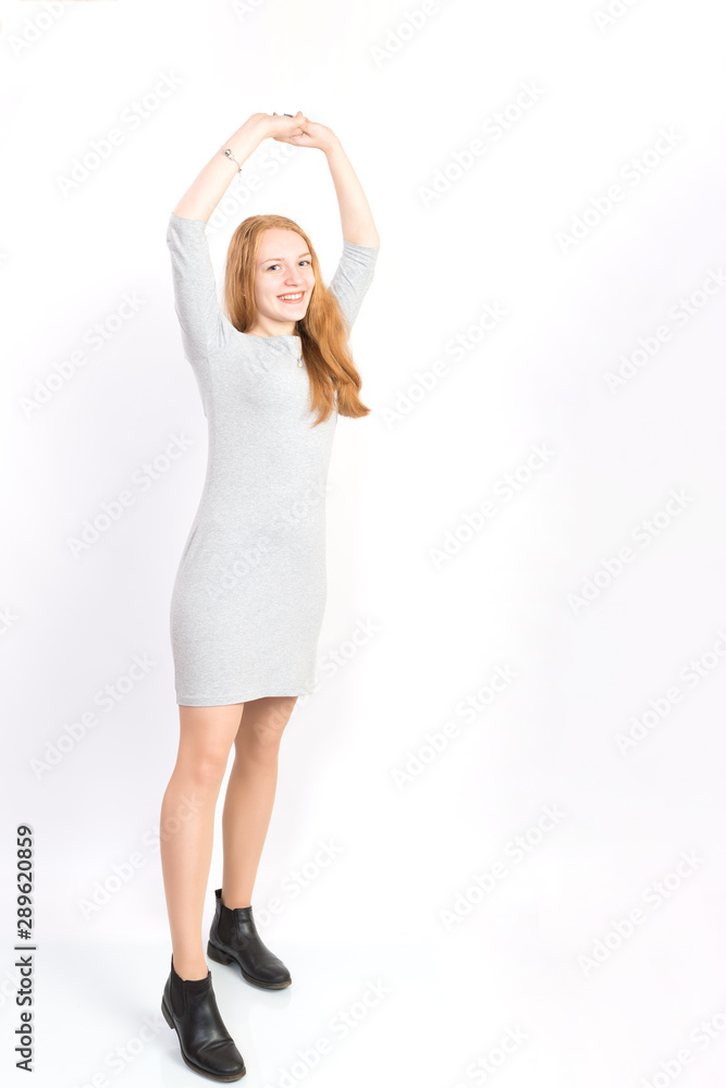 portrait happy young woman isolated portrait happy young woman isolated