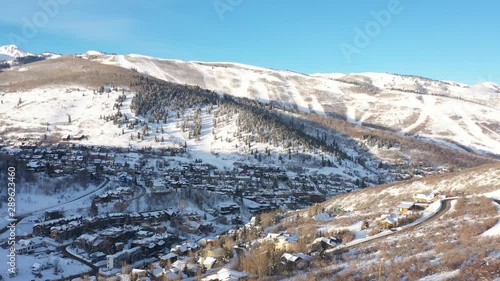 PARK CITY UTAH WINTER AERIAL