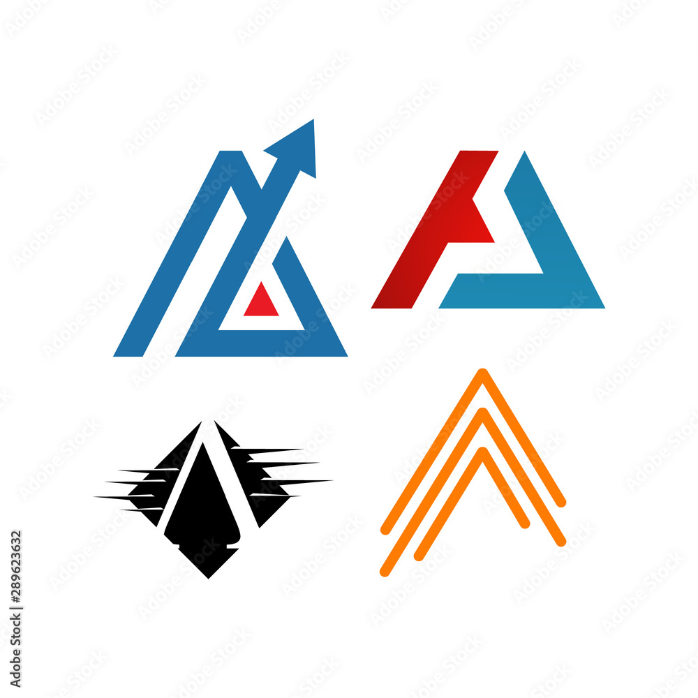 Letter A Logos a Modern triangle logo vector inspirations Letter A Logos a Modern triangle logo vector inspirations