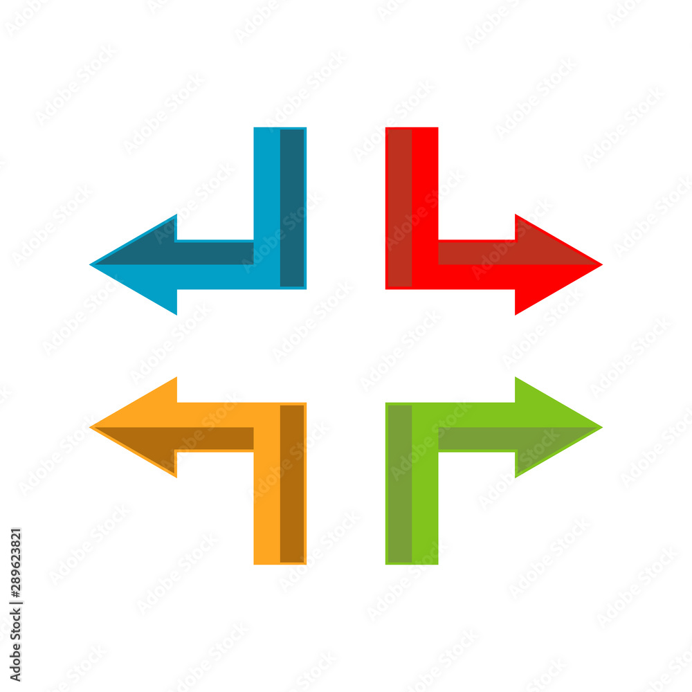 Obraz premium Stylish Creative Abstract Arrow logo vector icon template