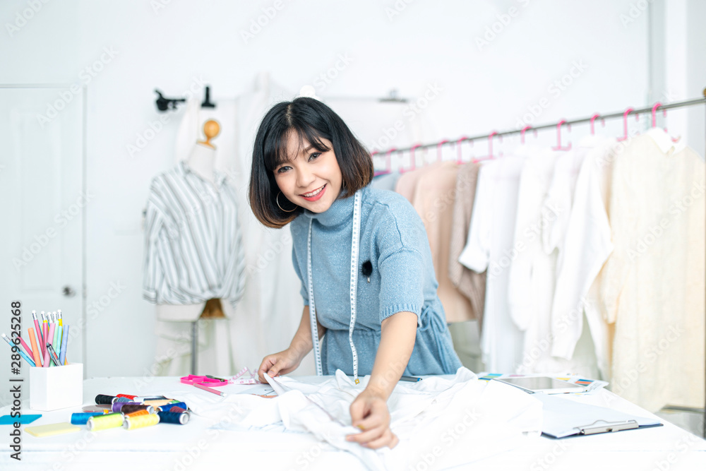Fashion designer stylish creative creativity work in studio. Fashion designer stylish creative creativity work in studio.