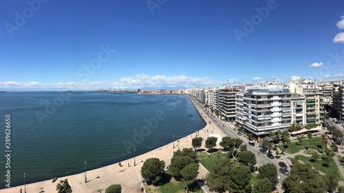 Thessaloniki, Greece Walking tour by the port of Thessaloniki in Greece. view from white tower