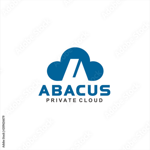 Initials A Cloud Logo Design Vector Illustration Template Idea