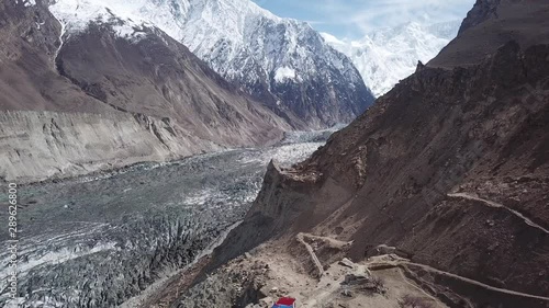 Aerial View of Hoper Valley, Nagar, Pakistan