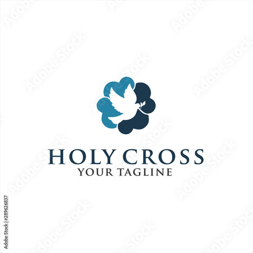 Dove Logo Design Vector Illustration Template Idea