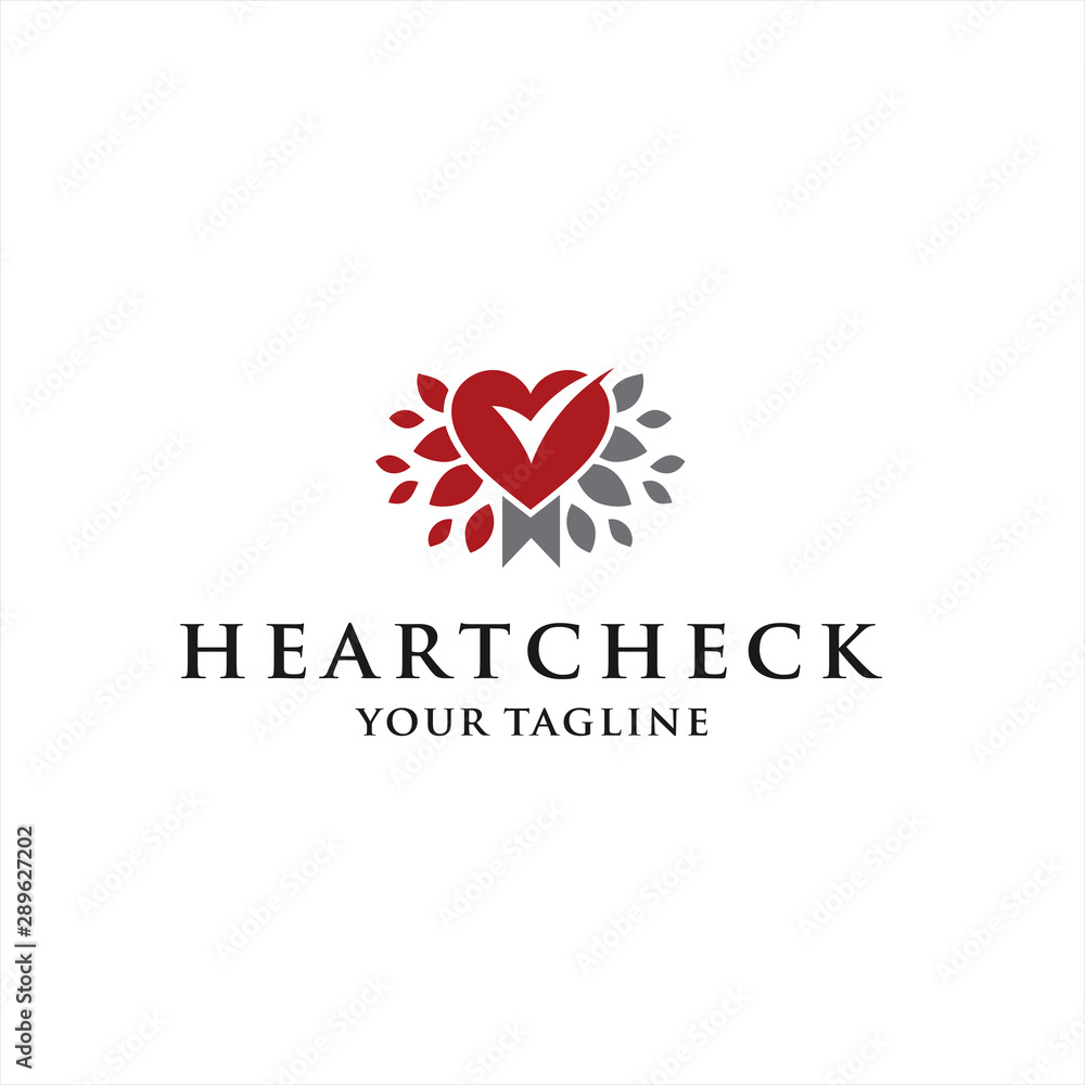 Healthy Heart Logo Design Vector Illustration Template Idea