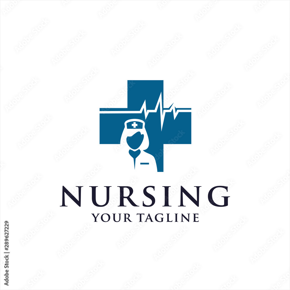 Fototapeta premium Nurse Logo Design Inspiration and Idea