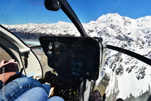 Helicopter at Franz Josef Glacier, Westland, New Zealand