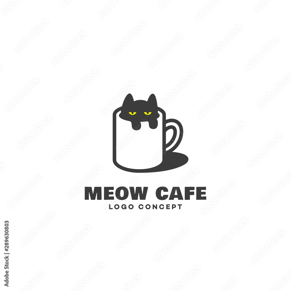 Cat cafe logo